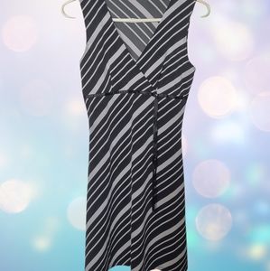 90s black and white empire waist dress